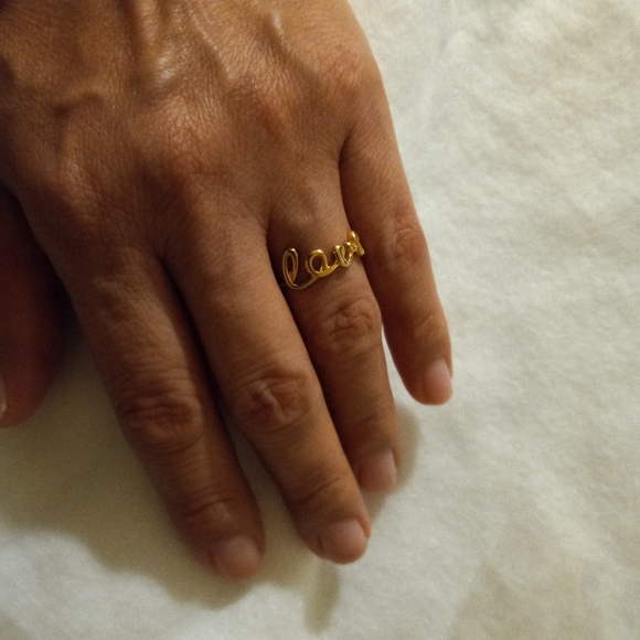 14K Deep Gold Plated one size Geourgeous Ring - Picture 2 of 6